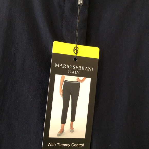 Mario Serrani Italy Comfort Stretch Slim Fit Navy Pant 6 - Picture 4 of 6